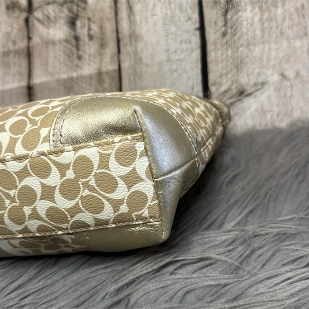 Coach Gold and Cream Shoulder Bag - Picture 7 of 12